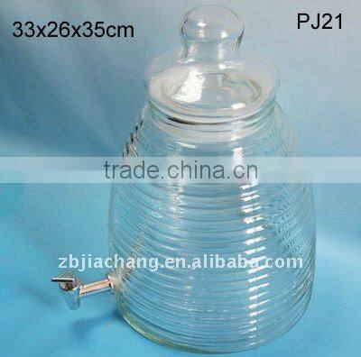 PJ21 clear glass drink dispenser