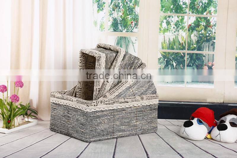 high grade wooden laundry basket with sets