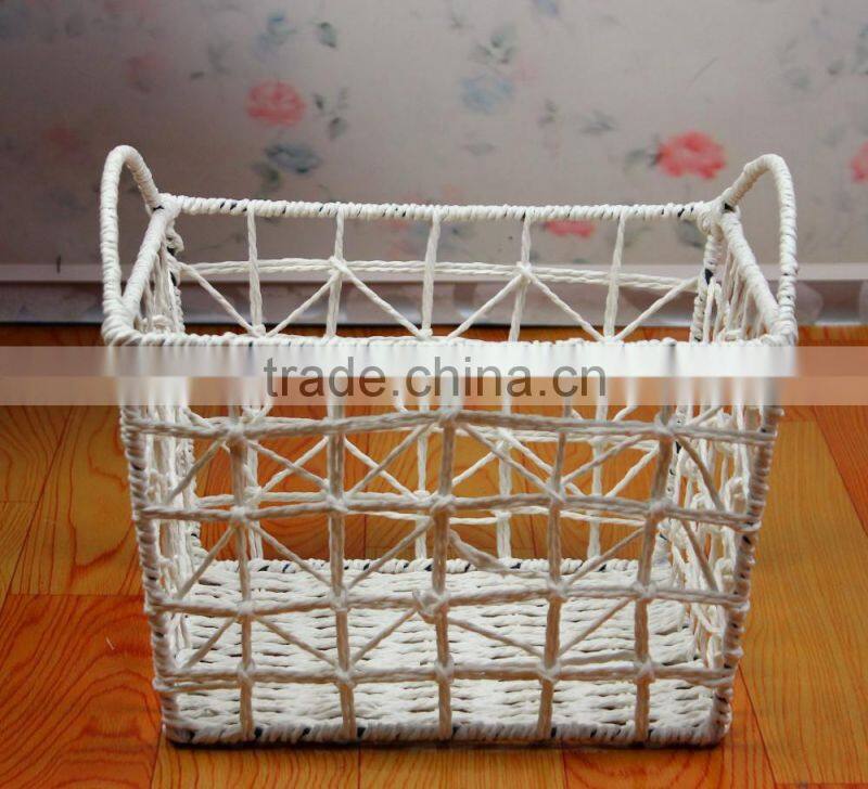 garden wicker or corn husks storage box