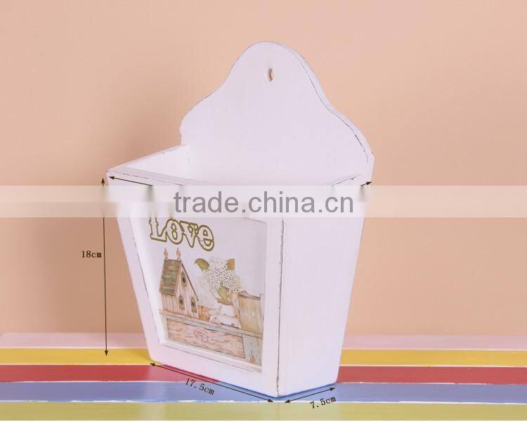 wooden wall-mounted flowerpot multi-functional wooden flower pot