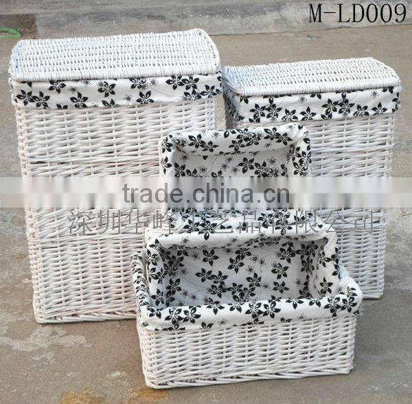 factory supply square wicker laundry basket