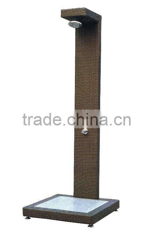 rattan shower frame or wicker bathroom furniture