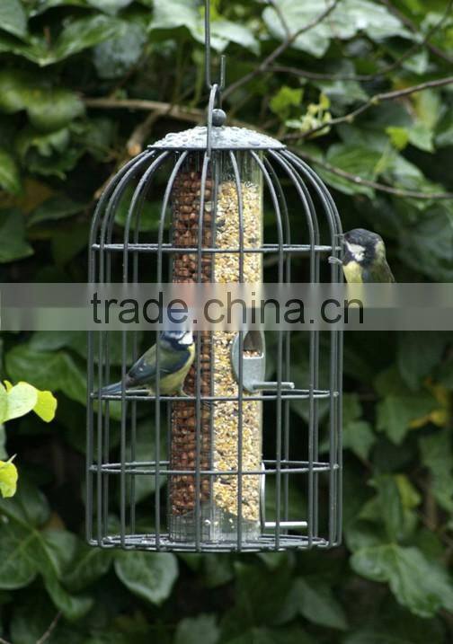 New Style Garden Metal Tube Seeds Hanging Bird Feeder