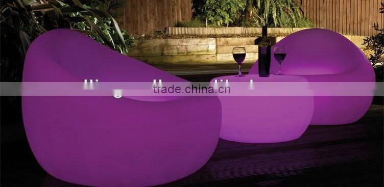 led lighting up chair with rechargable battery /high quality illuminated led sofa