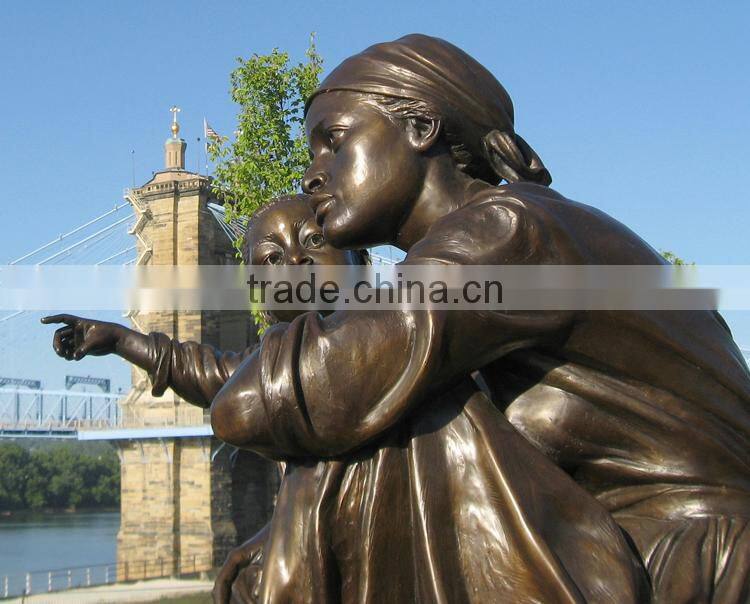 bronze foundry modern garden mother and child sculptures