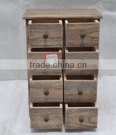 paulownia wooden cabinet with 7 drawers