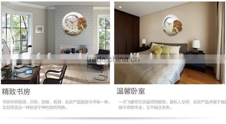 M20A Momoda Living room dining room Creative fancy elegant 3D tree wall clock quartz home decoration gold silver art wall clock