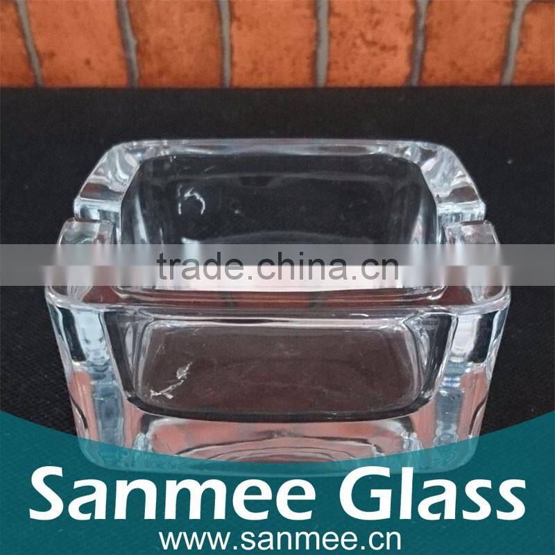 High Quality Square Glass Ashtray Outdoor Designer Ashtray