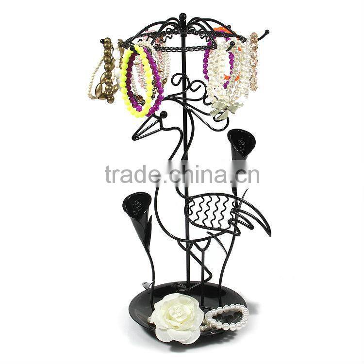 tree jewerly display stand with a birdcage