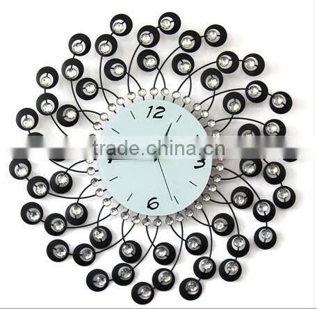 Crystal metal digital clock wall clock(GZH34)
