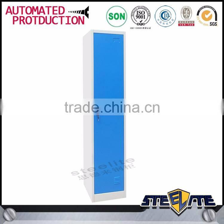 Single door metal locker wardrobe steel locker cabinet