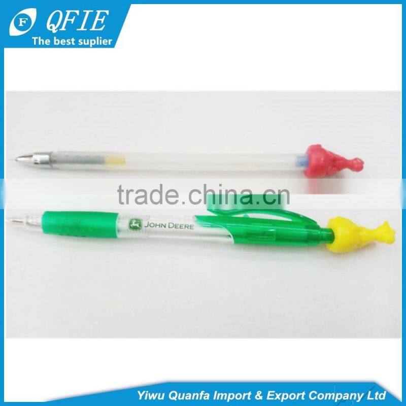 2017 latest wholesale mini stikeez rubber cartoon pen cap toys for kids and capsules