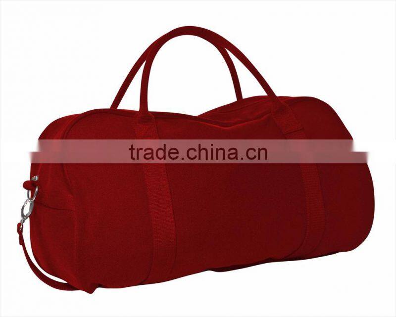 promotional cotton carry on duffle and travel canvas duffle bag