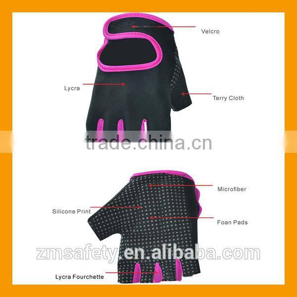 Womens Half Finger Fitness Gym Weight Exercise Gloves