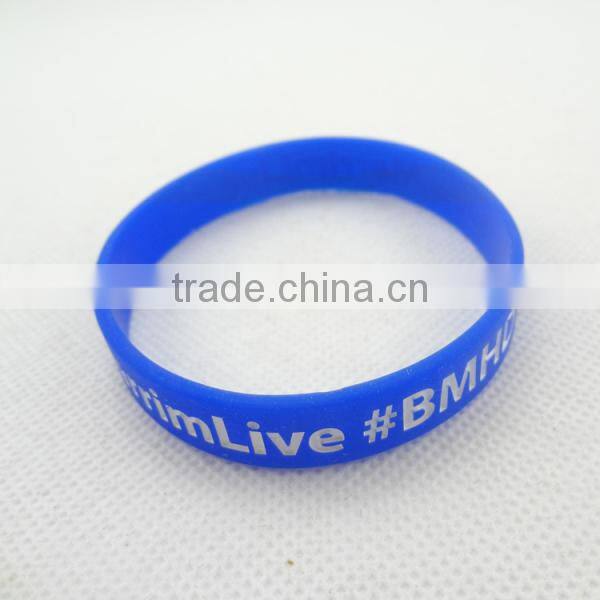 glowing in dark adult size silicone wristbands
