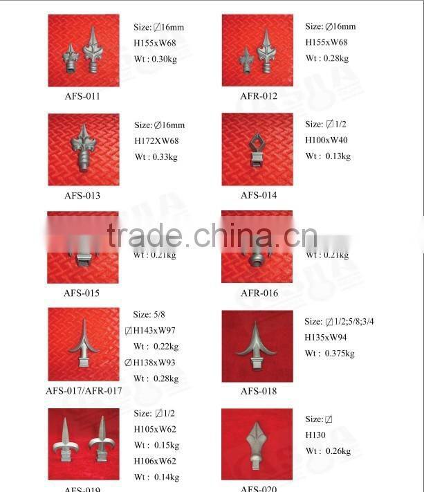 ornamental Cast Iron Spear Point Finial for decorative fence