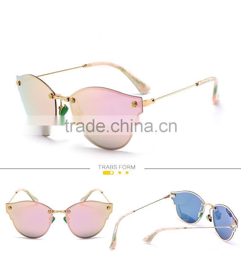 New Luxury Harajuku Round sunglasses Color Film Eyes And Tide Restoring Ancient Ways Dazzle Colour Round Frame Sunglasses