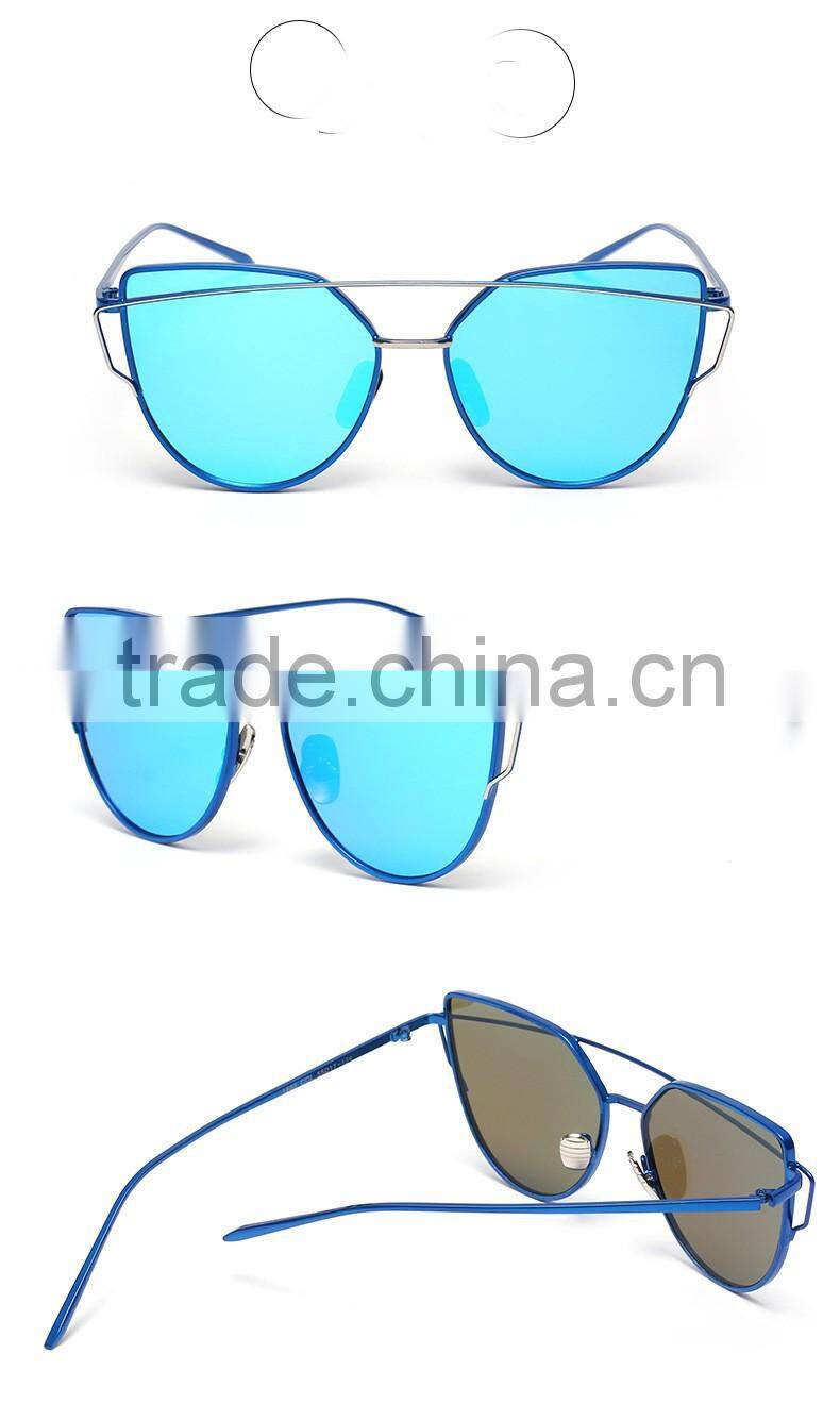 2016 UV400 fashionable multicolor dazzle colour cycling outing sunglasses