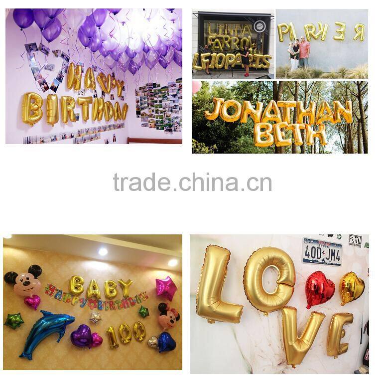 16 inch Foil Balloons party Decorative Foil Balloons number letter Foil Balloons
