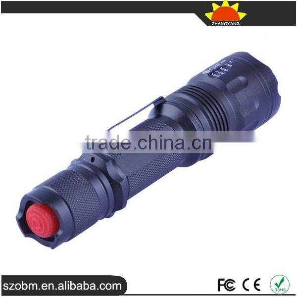 ZY-601A XM-L T6 3-Modes Zoom Adjustable Focus LED Flashlight Torch