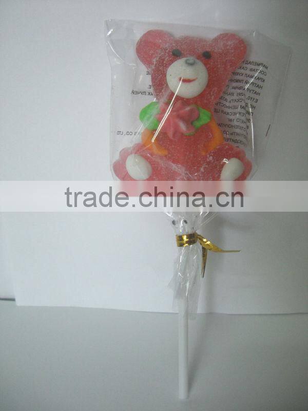 21g Cartoon Colored Fruity Soft Jelly Lollipop