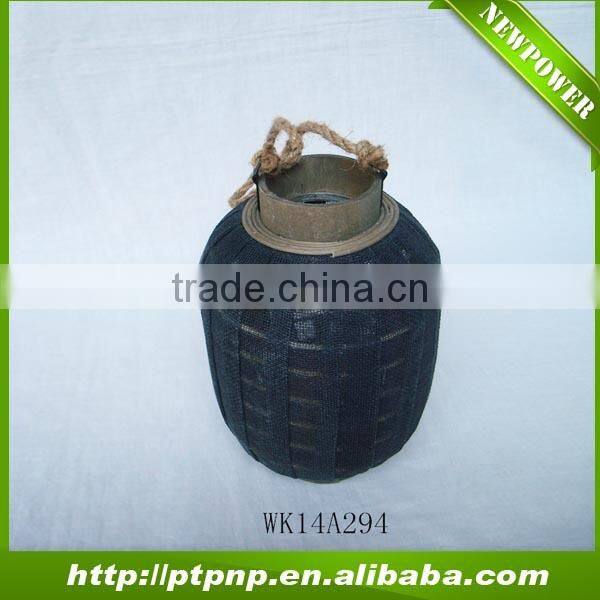 New antique handmade wood candle lantern for garden