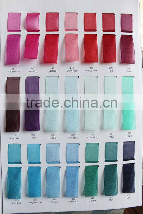 Colorful handmade organza flowers