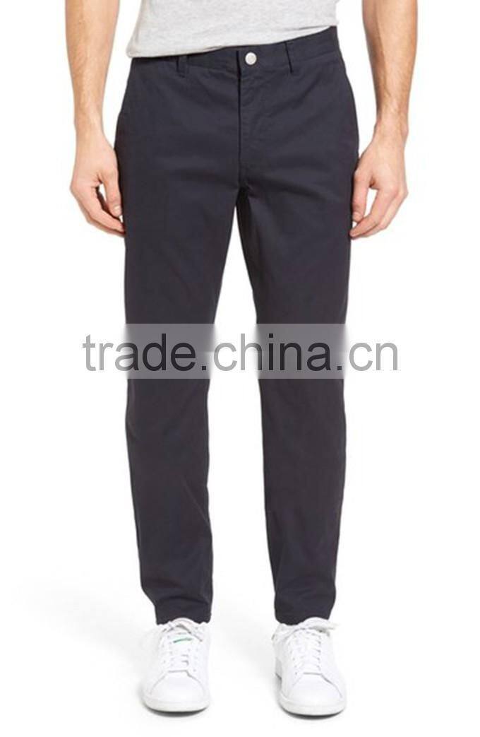 casual brand name of men latest design cotton fitness slimming washed chinos work man pants fabric trousers