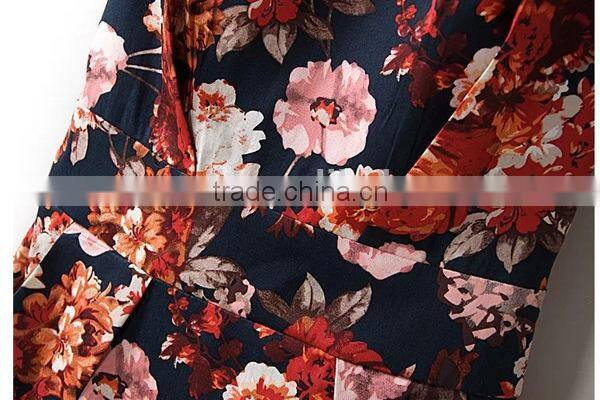 HD-D242 floral women midi bud dress/OEM ladies dress/factory new design
