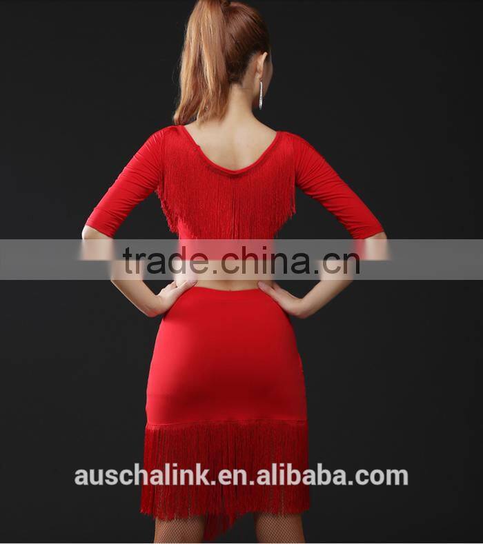 hot sale lady fancy fashion design ballroom latin dance skirt customized