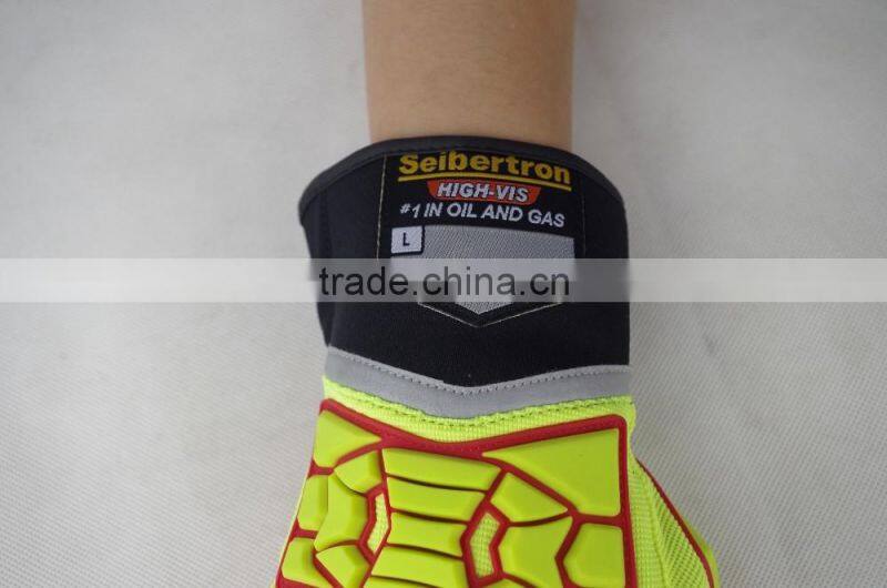 mechanical work safety glove en388 4132, palm reinforcement, heavy construction, rescue gloves