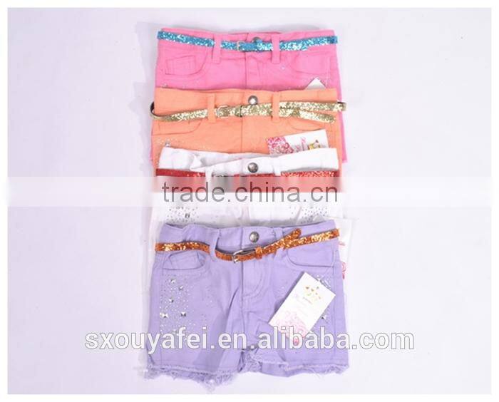 USA stocklots of girl's hot pant Low waist denim jean shorts for summer