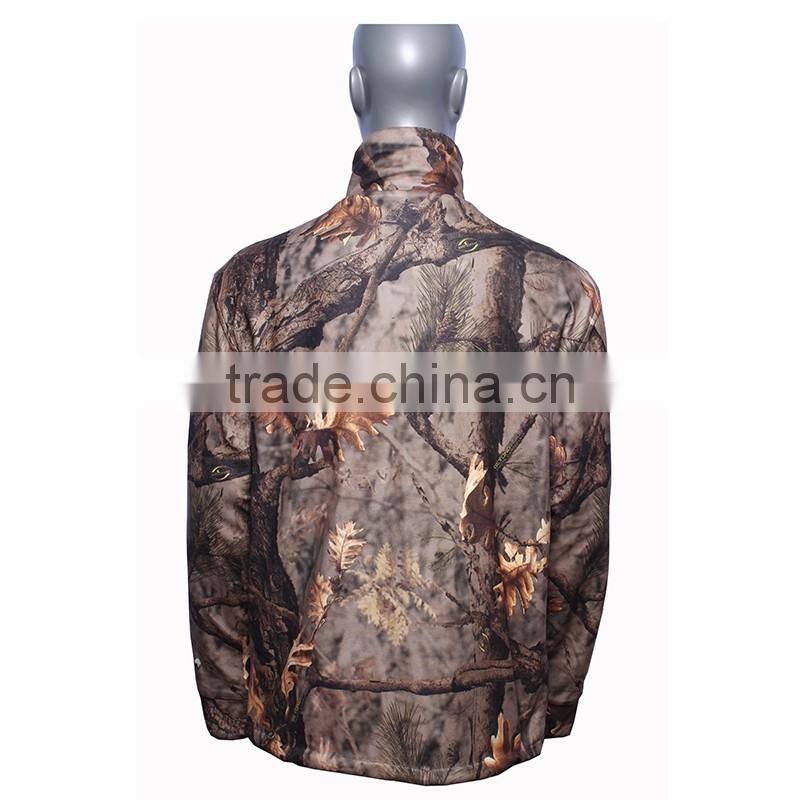 OEM custom factory warm softshell clothing long sleeve hunting jacket