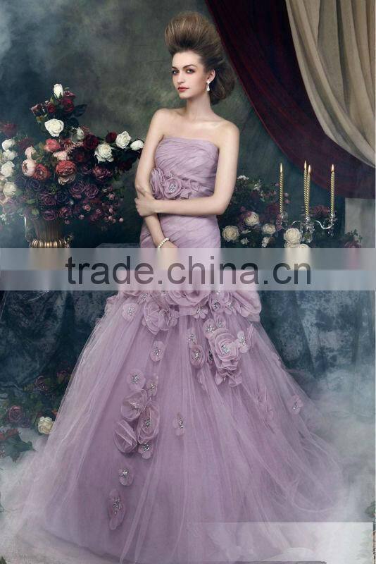 open back long sleeve backless mermaid long tail wedding dress