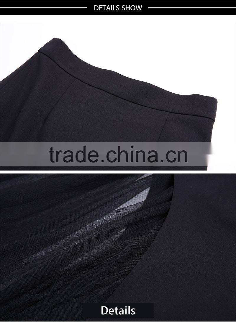 2017 fashion new design autumn black long sleeve elegant latest casual dress designs