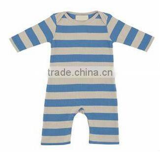2014 latest two-tone cute baby boys cotton jumpsuit long sleeves bodysuit