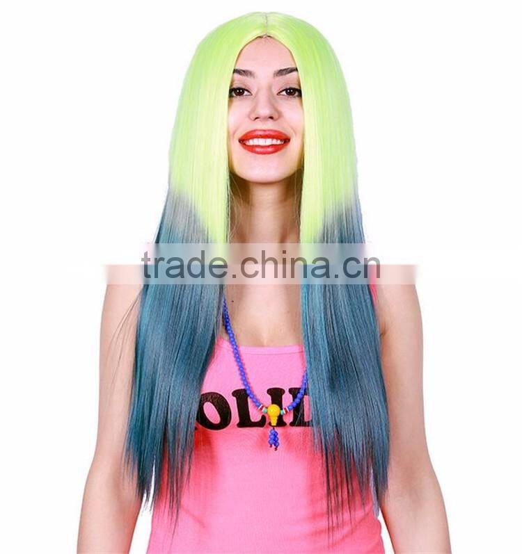 MGOO Low MOQ Synthetic Women Long Natural Straight Hair Lace Front Halloween Cosplay Costume Wig