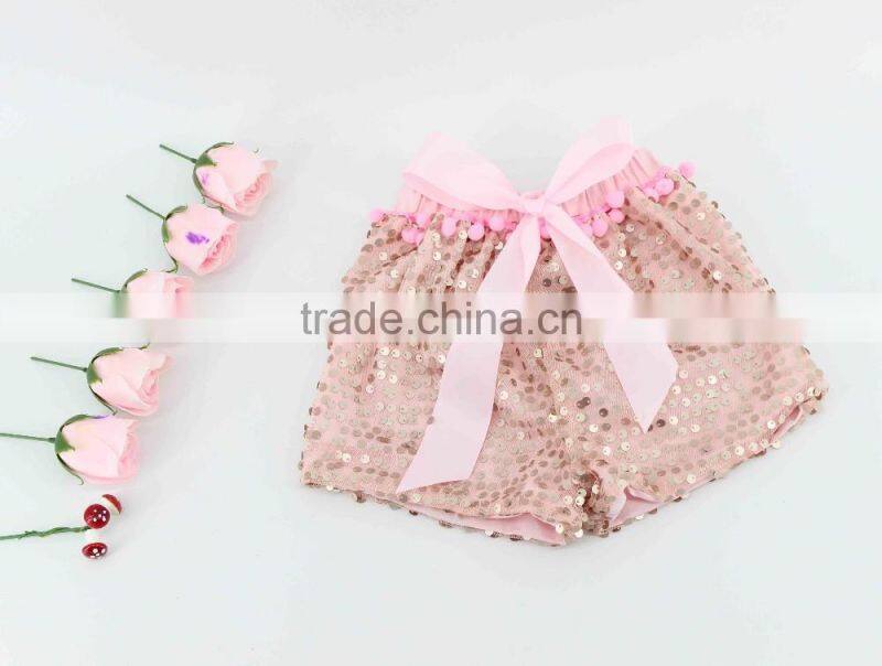 Baby girl new design color combination shorts for summer plain color kids shorts