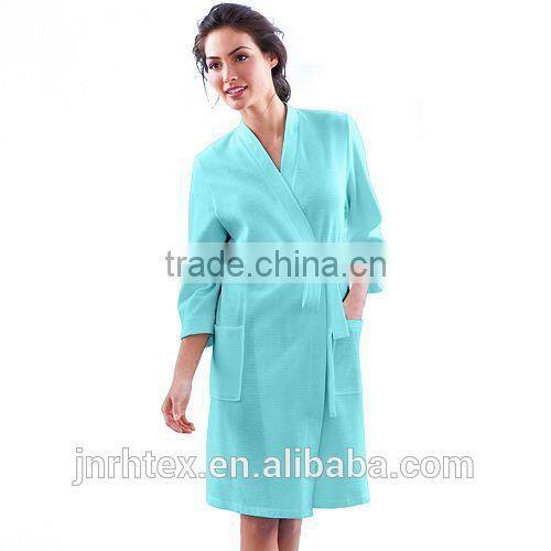 100% cotton bathrobe women,wholesale waffle bathrobe china