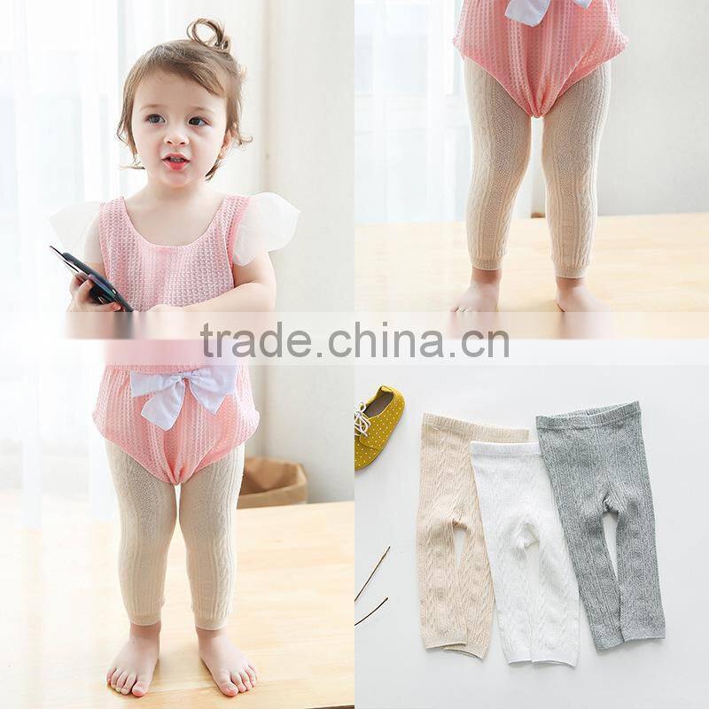 2017 ring cutout mesh legging child ankle length big pp trousers baby pantyhose free shipping high quality