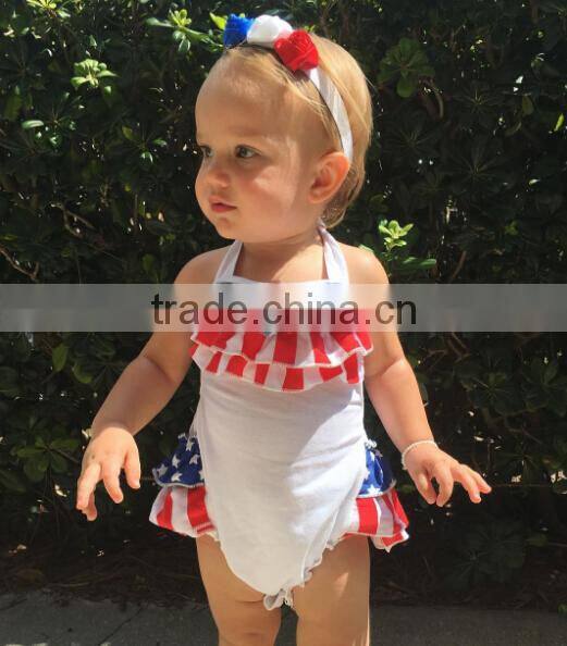 2017 summer ruffle baby clothes romper 100% cotton breathable