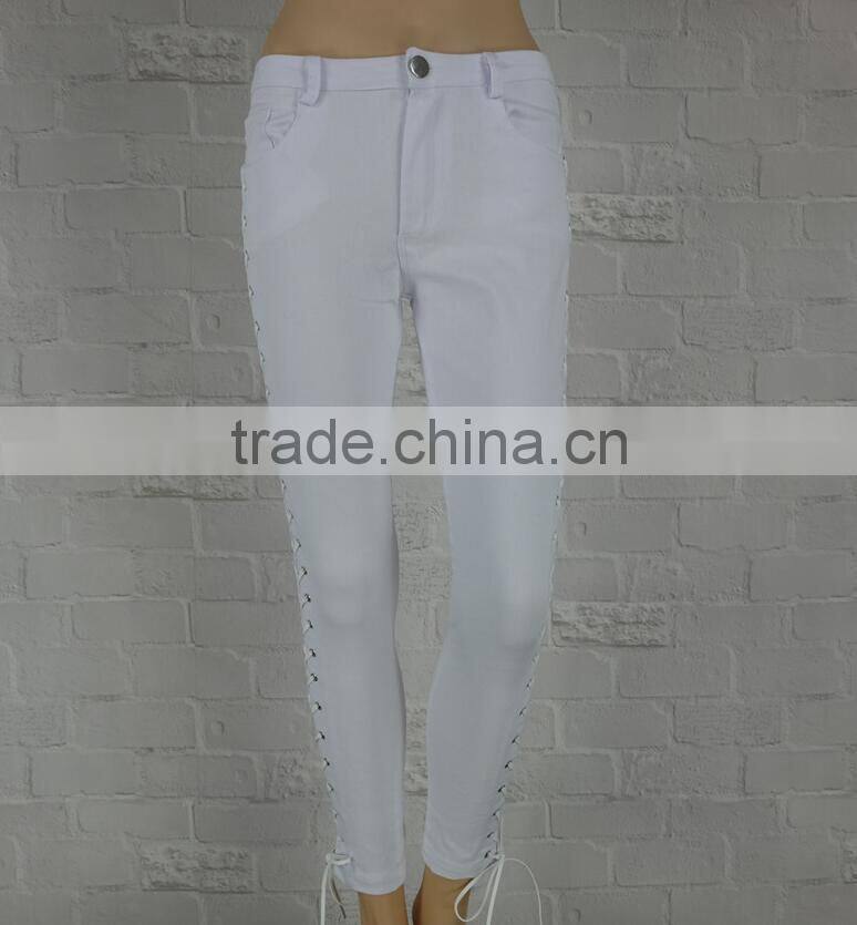 M1161 Runwaylover cross bandage tight pants autumn pants