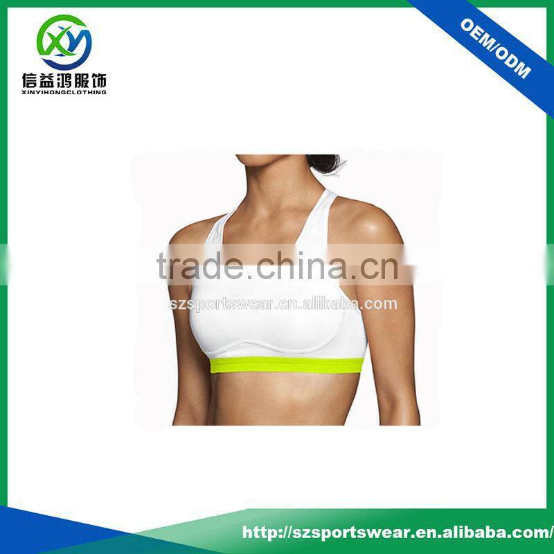 high quality contrast color running fitness sport bra