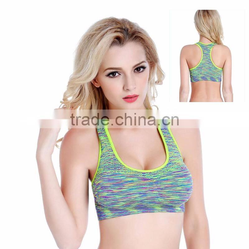 Factory Wholesale Sexy Seamless Gym Bra Top Womens Padded Sports Bra