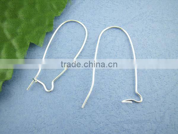200PCs Silver Plated Ear Wires 16x38mm