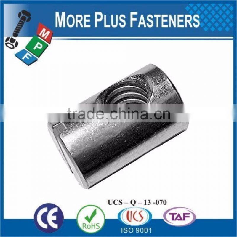 Made in Taiwan Black Phosphate Solid Brass Zinc Plated Off Cross Dowels Barrel Furniture Nut