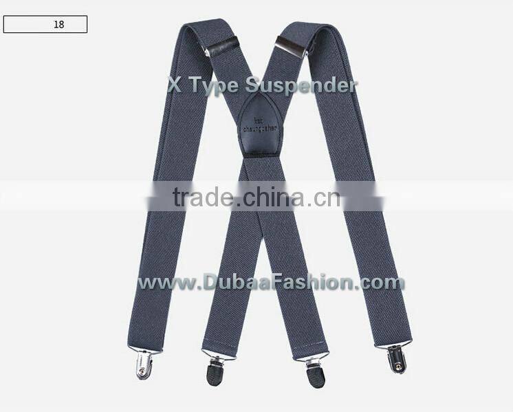 1.5" Wide Solid Color Mens Suspender X Type Undergarment Suspender Brace Casual Business