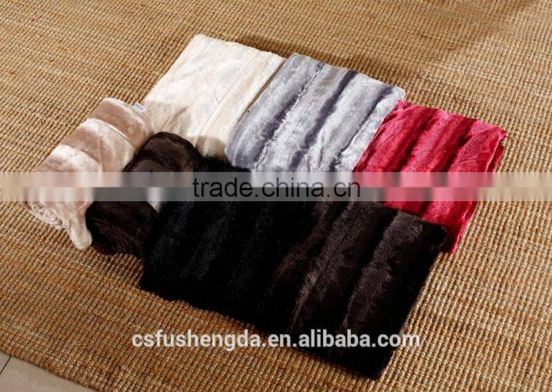 plush mink fur plaid throw usa supermarket