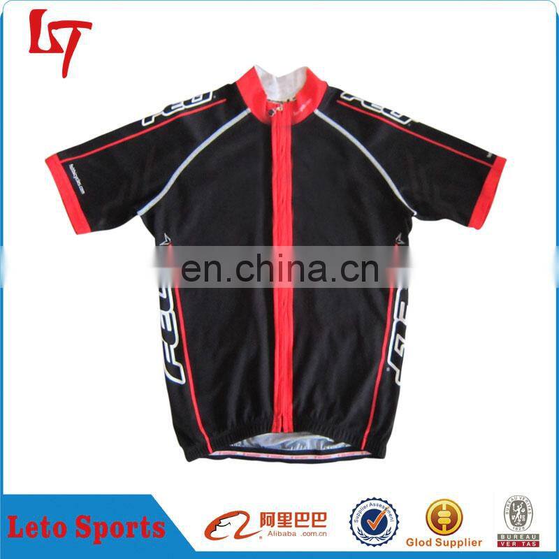 100% polyester sublimation black motor cycling jerseys