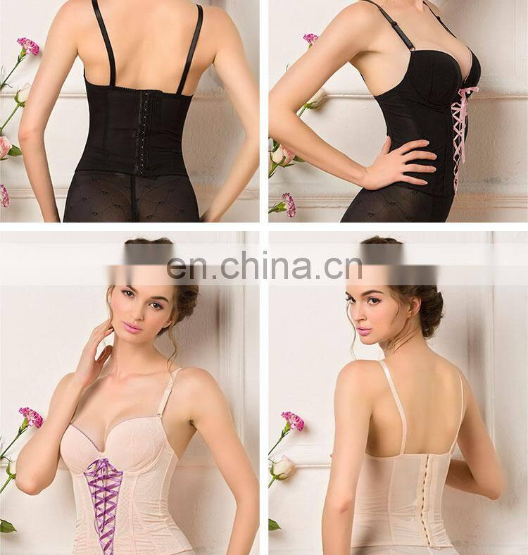 Double Powernet Material Black Women Waist Shaping long sleeve body shaper